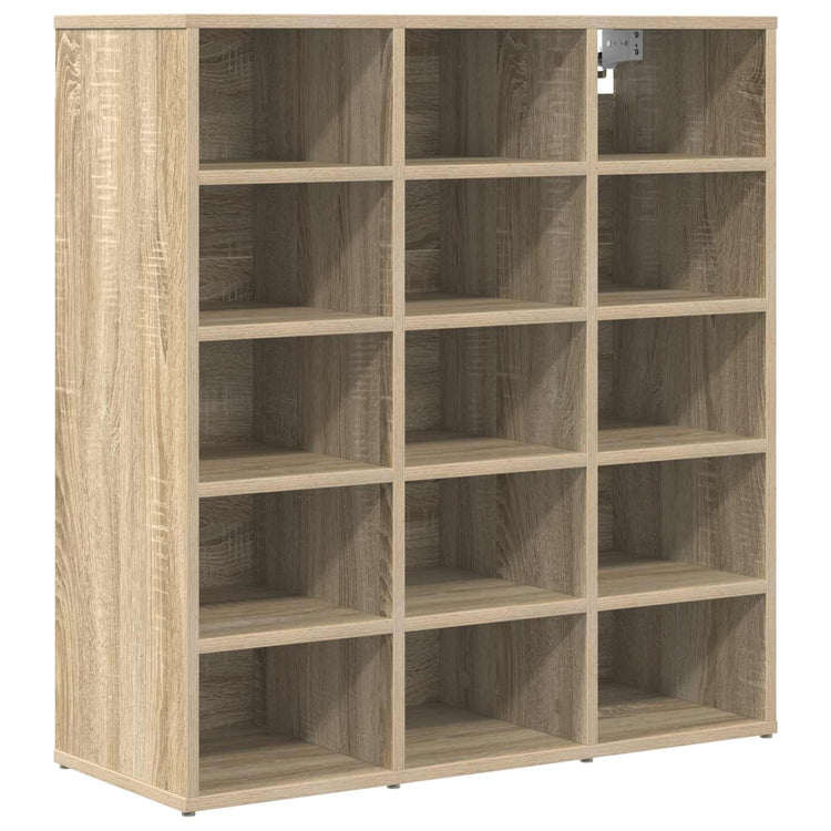 Vidaxl schoenenkast 77,5 x 30 x 83,5 cm bewerkt hout sonoma eiken