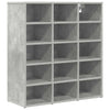 Vidaxl schoenenkast betongrijs 77,5 x 30 x 83,5 cm bewerkt hout