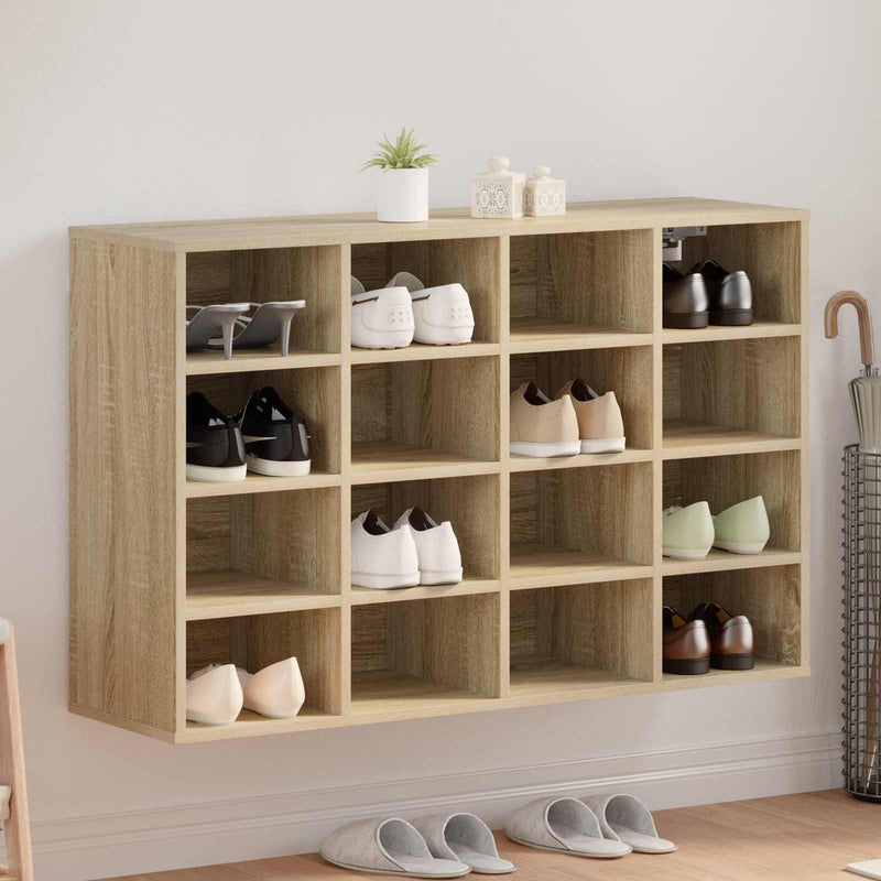 Vidaxl schoenenkast sonoma eiken 103 x 30 x 67 cm bewerkt hout