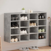 Vidaxl schoenenkast 103 x 30 x 67 cm bewerkt hout betongrijs - afbeelding 1