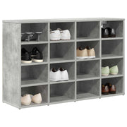 Vidaxl schoenenkast 103 x 30 x 67 cm bewerkt hout betongrijs - afbeelding 3