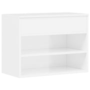 Vidaxl schoenenbank 60x30x45 cm bewerkt hout hoogglans wit - afbeelding 2