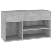 Vidaxl schoenenbank 80x30x45 cm bewerkt hout betongrijs - afbeelding 2