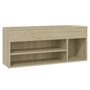 Vidaxl schoenbank 105x30x45 cm bewerkt hout sonoma eikenkleurig - afbeelding 2