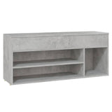 Vidaxl schoenenbank 105x30x45 cm bewerkt hout betongrijs - afbeelding 2