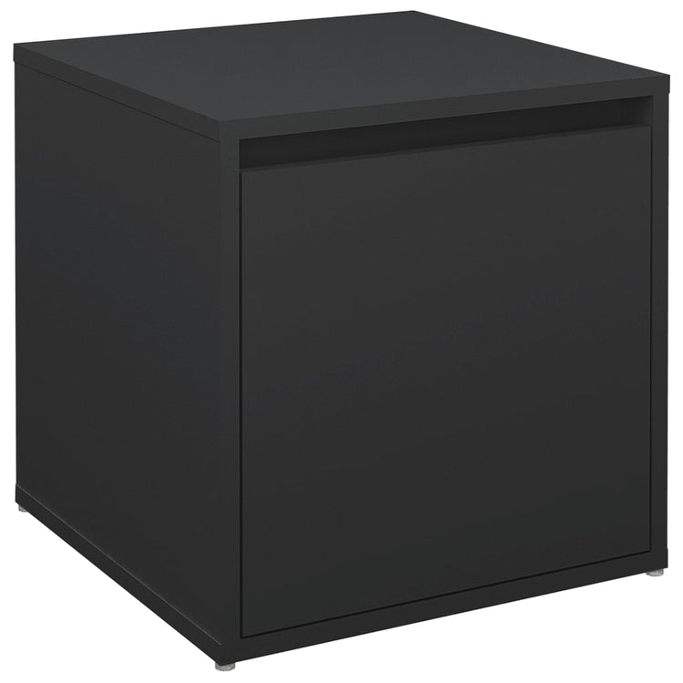 VidaXL Opbergbox met lade 40,5x40x40 cm bewerkt hout zwart