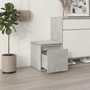 Vidaxl opbergbox met lade 40,5x40x40 cm bewerkt hout betongrijs - afbeelding 3