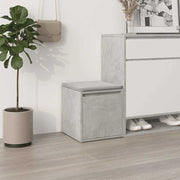 Vidaxl opbergbox met lade 40,5x40x40 cm bewerkt hout betongrijs - afbeelding 1