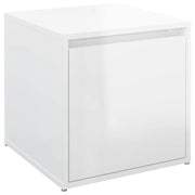 VidaXL Opbergbox met lade 40,5x40x40 cm bewerkt hout hoogglans wit - afbeelding 2