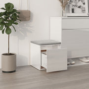 VidaXL Opbergbox met lade 40,5x40x40 cm bewerkt hout hoogglans wit - afbeelding 3