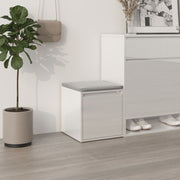 VidaXL Opbergbox met lade 40,5x40x40 cm bewerkt hout hoogglans wit - afbeelding 1