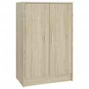 VidaXL Schoenenkast 60x35x92 cm bewerkt hout sonoma eikenkleurig - afbeelding 2