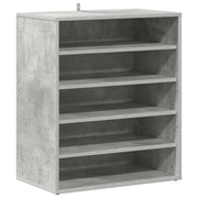 Vidaxl schoenenkast 60x35x70 cm bewerkt hout betongrijs - afbeelding 2