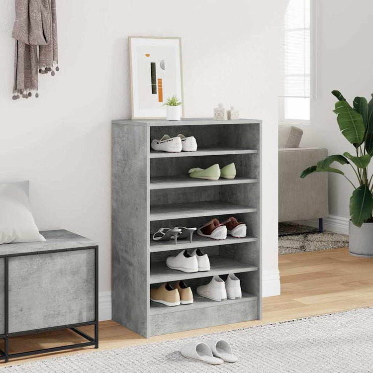 Vidaxl schoenenkast 60x35x92 cm bewerkt hout betongrijs