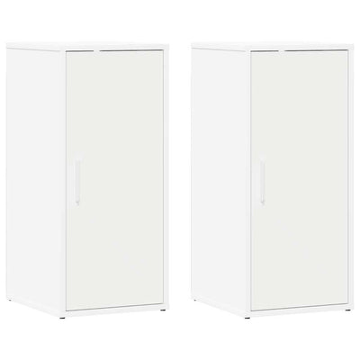 Vidaxl schoenenkasten 2 st 32x35x70 cm bewerkt hout wit
