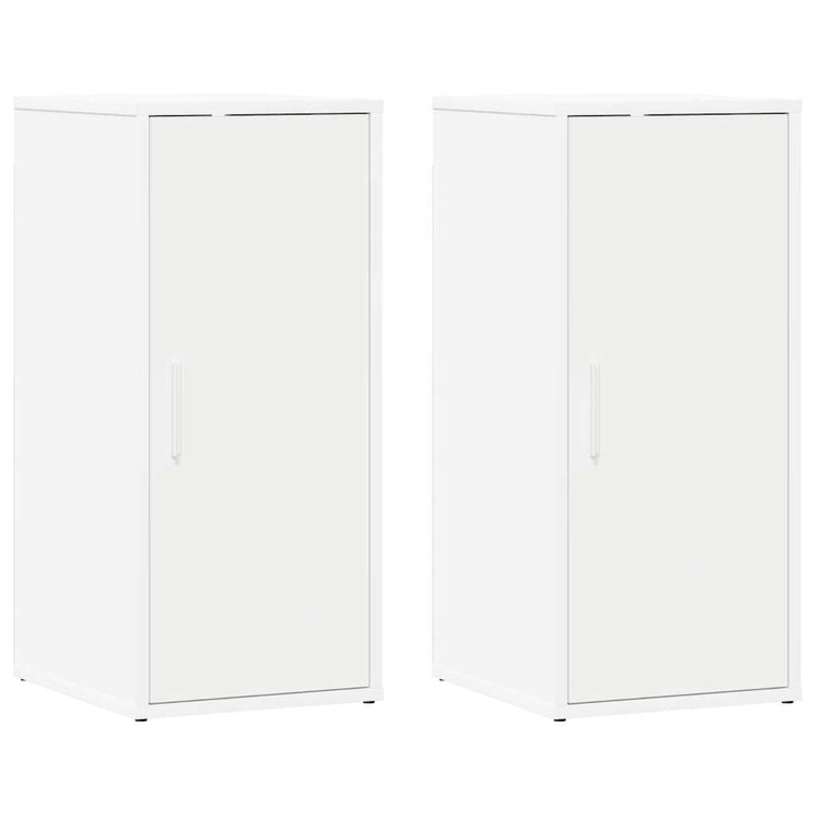 Vidaxl schoenenkasten 2 st 32x35x70 cm bewerkt hout wit