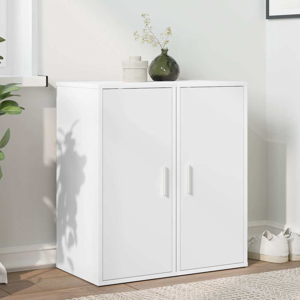 Vidaxl schoenenkasten 2 st 32x35x70 cm bewerkt hout wit