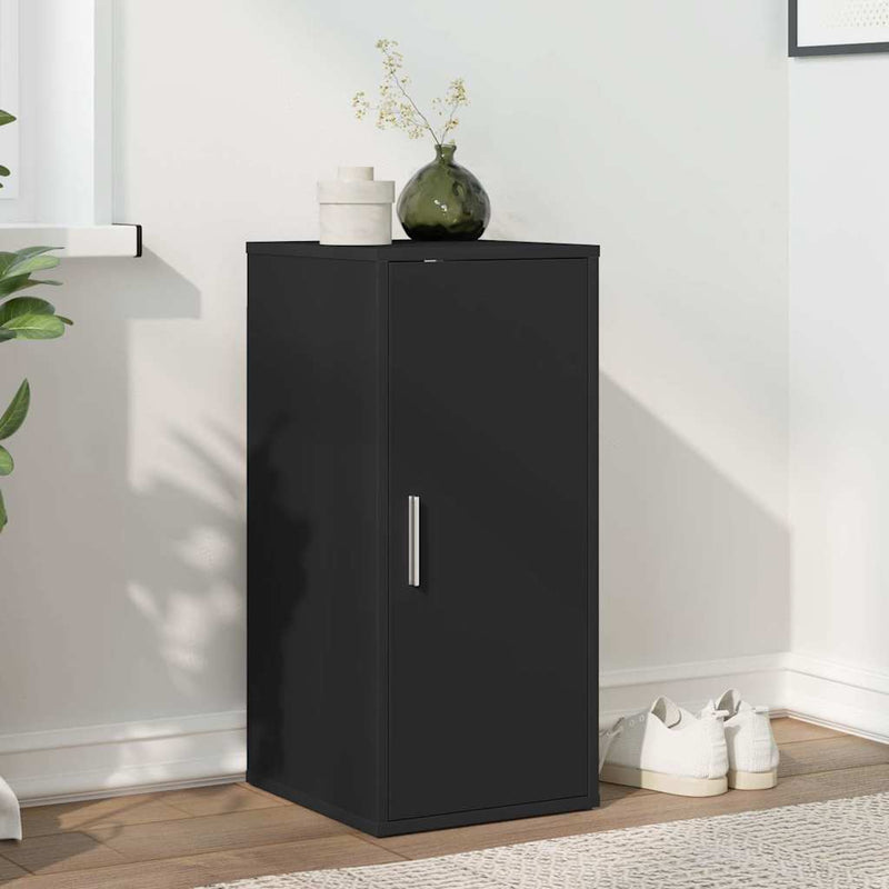 Vidaxl schoenenkast 32x35x70 cm bewerkt hout zwart