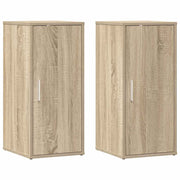Vidaxl schoenenkasten 2 st 32x35x70 cm spaanplaat sonoma eikenkleurig - afbeelding 2