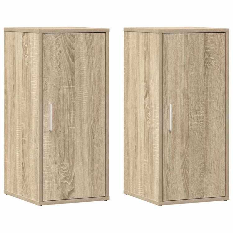 Vidaxl schoenenkasten 2 st 32x35x70 cm spaanplaat sonoma eikenkleurig