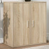 Vidaxl schoenenkasten 2 st 32x35x70 cm spaanplaat sonoma eikenkleurig