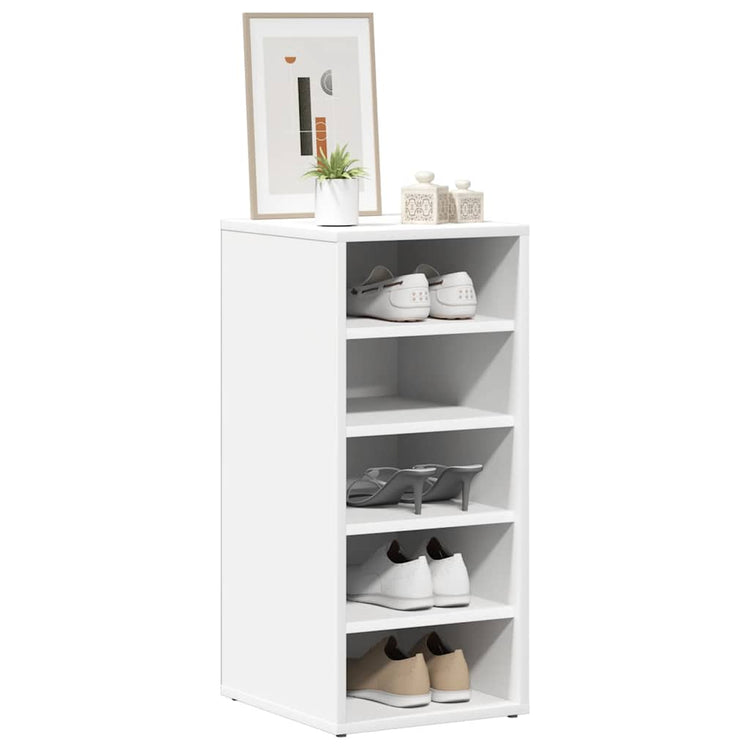 Vidaxl schoenenkast 31,5x35x70 cm bewerkt hout wit