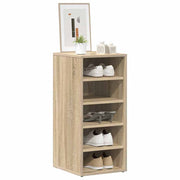 Vidaxl schoenenkast 31,5x35x70 cm bewerkt hout sonoma eikenkleurig - afbeelding 3