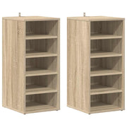 Vidaxl schoenenkasten 2 st 31,5x35x70 cm hout sonoma eikenkleur - afbeelding 2