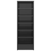 VidaXL Schoenenkast 31,5x35x90 cm bewerkt hout hoogglans grijs - afbeelding 3