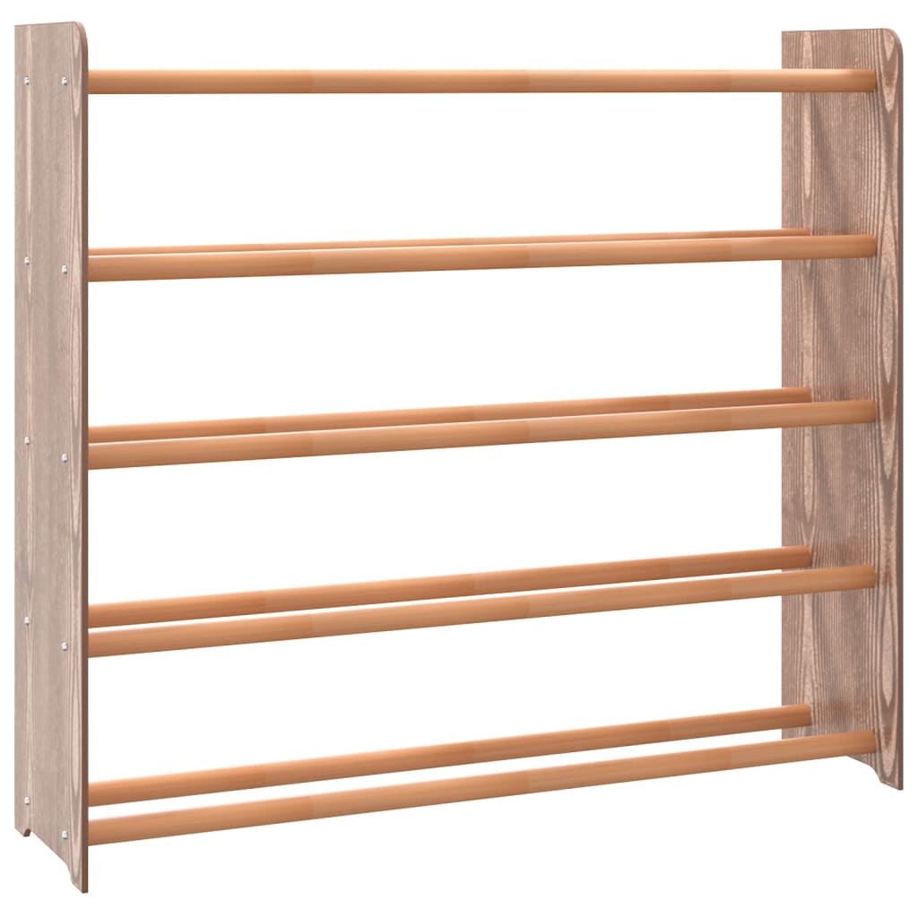 VidaXL Schoenenrek 90x24x81 cm bewerkt hout bruin