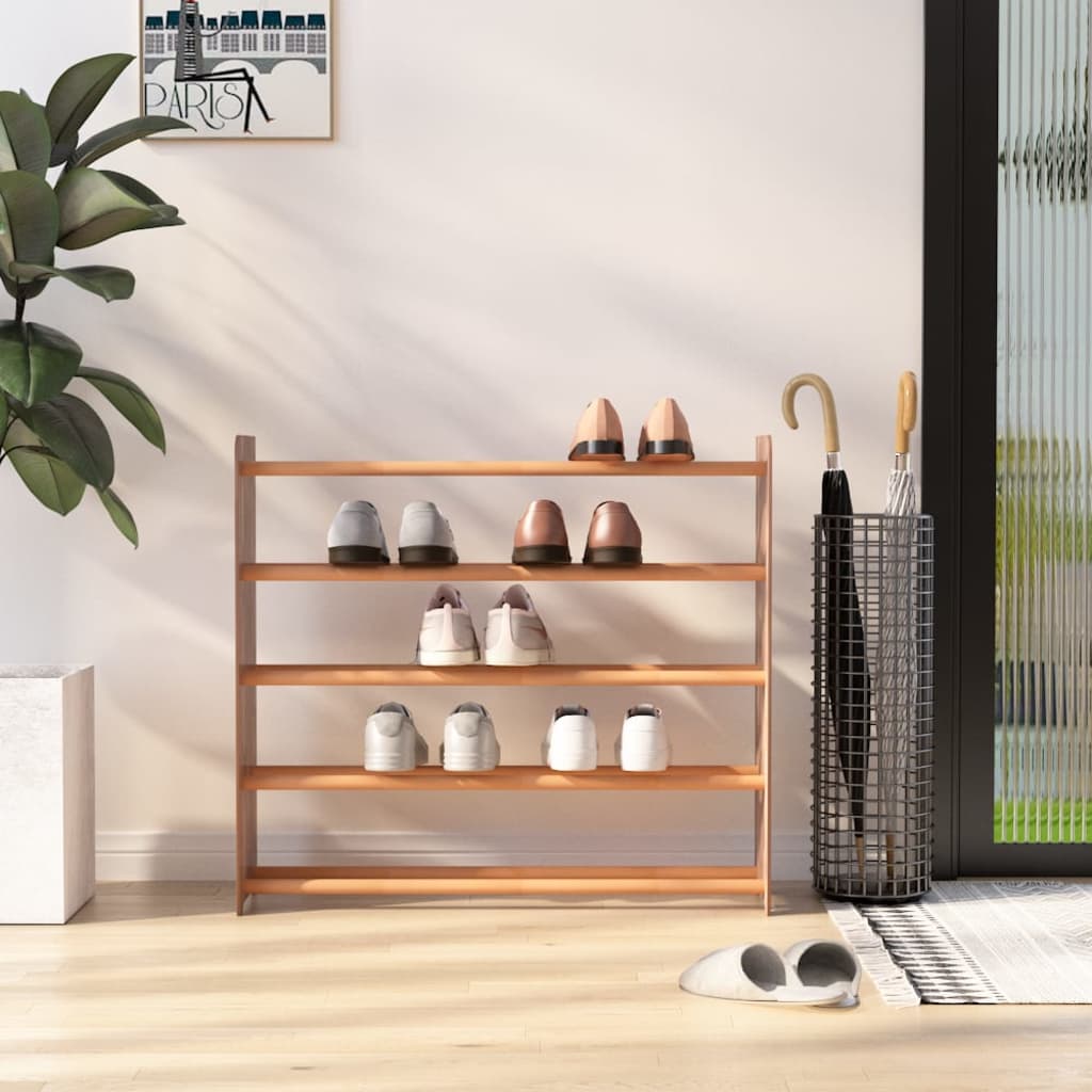 VidaXL Schoenenrek 90x24x81 cm bewerkt hout bruin