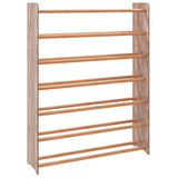 Vidaxl schoenenrek 90x24x117 cm bewerkt hout bruin - afbeelding 2