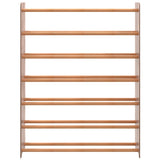 Vidaxl schoenenrek 90x24x117 cm bewerkt hout bruin - afbeelding 3