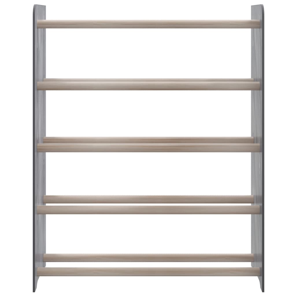 VidaXL Schoenenrek 65x24x81 cm bewerkt hout grijs