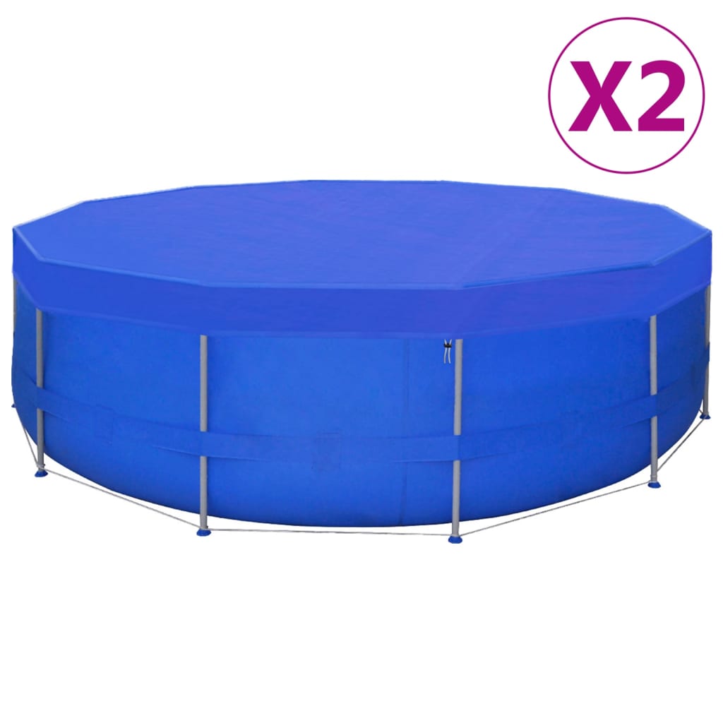 Vidaxl zwembadhoezen 2 st rond 90 g m² 540cm pe
