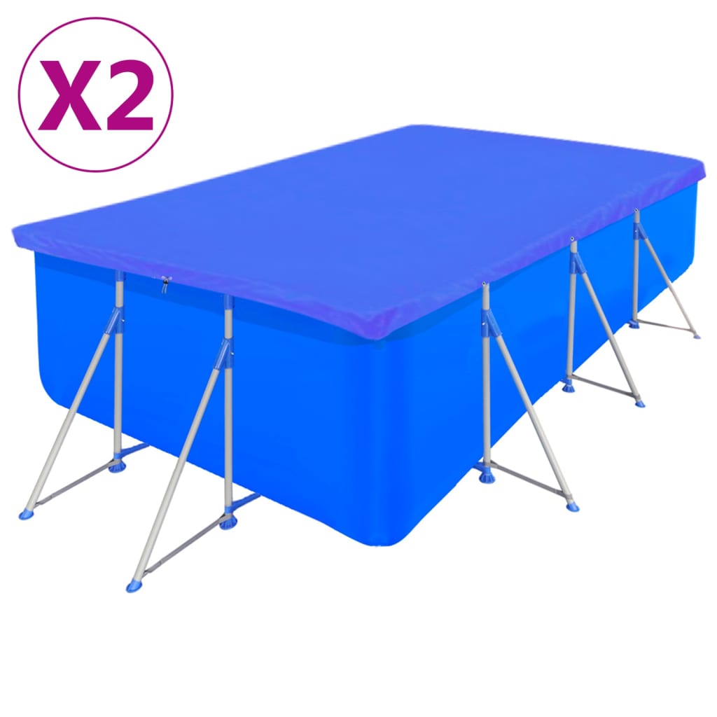 Vidaxl zwembadhoezen 2 st rechthoekig 90 g m² 400x207 cm pe