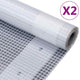 Vidaxl dekzeilen 2 st leno 260 g m² 1,5x10 m wit