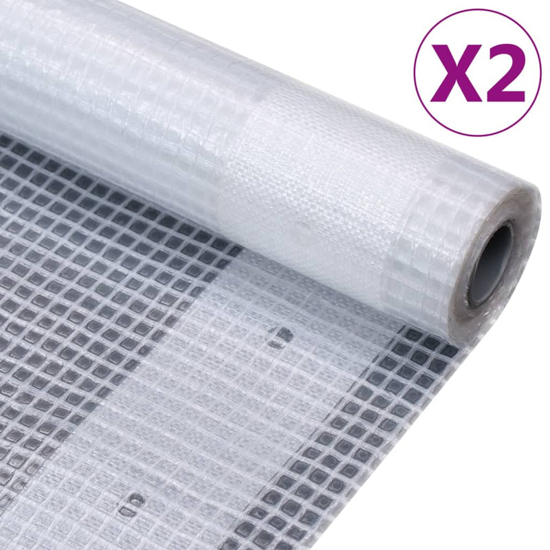 Vidaxl dekzeilen 2 st leno 260 g m² 4x8 m wit