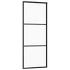 Vidaxl schuifdeur met beslag 76x205 cm aluminium en esg-glas