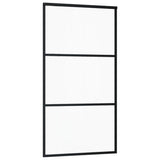 VidaXL Schuifdeur met beslag 102x205 cm aluminium en ESG-glas - afbeelding 3