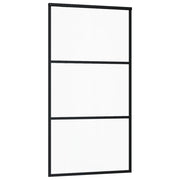 VidaXL Schuifdeur met beslag 102x205 cm aluminium en ESG-glas - afbeelding 3