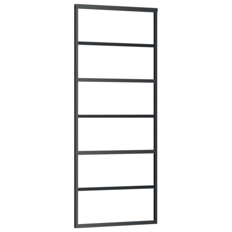 Vidaxl schuifdeur met beslag 76x205 cm aluminium en esg-glas