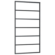 VidaXL Schuifdeur met beslag 102x205 cm aluminium en ESG-glas - afbeelding 3