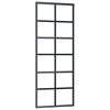 Vidaxl schuifdeur met beslag 76x205 cm aluminium en esg-glas