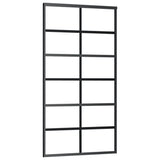 VidaXL Schuifdeur met beslag 102x205 cm aluminium en ESG-glas - afbeelding 3
