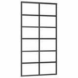 VidaXL Schuifdeur met beslag 102x205 cm aluminium en ESG-glas - afbeelding 3