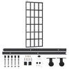 Vidaxl schuifdeur met beslag 76x205 cm aluminium en esg-glas