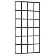 VidaXL Schuifdeur met beslag 102x205 cm aluminium en ESG-glas - afbeelding 3