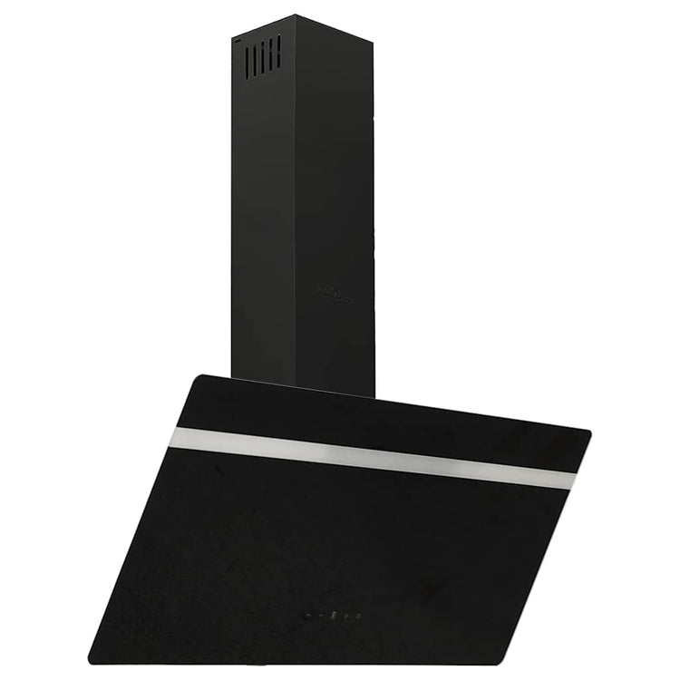 Vidaxl wandafzuigkap 90 cm staal en gehard glas zwart