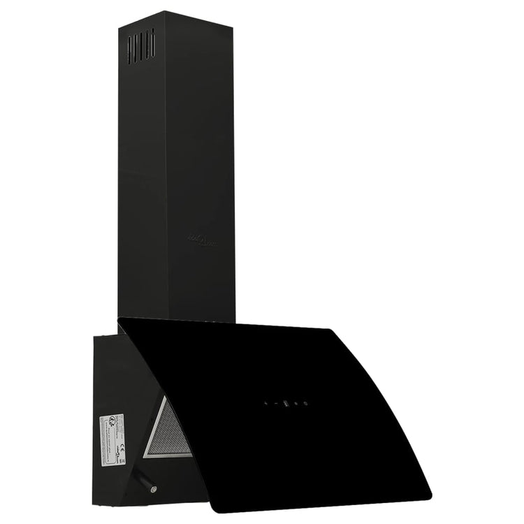 Vidaxl wandafzuigkap 60 cm staal en gehard glas zwart